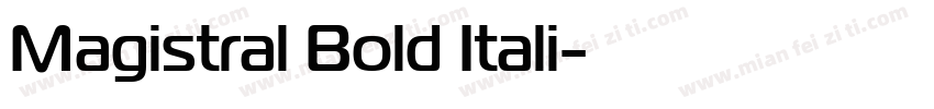 Magistral Bold Itali字体转换